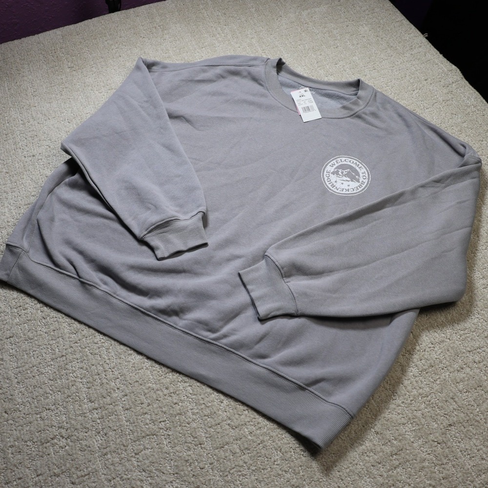 Zoe + Liv Ski Breckenridge Gray Graphic Sweatshirt XXL NWT J005148JR16444